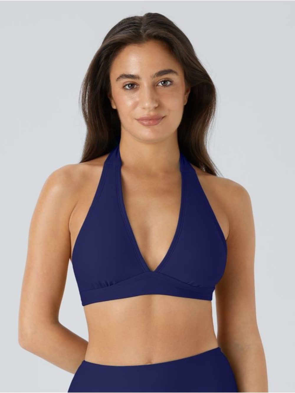 HALARA Royal Blue Bikini Top with Black Lining